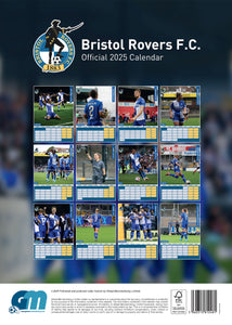 Bristol Rovers FC Official 2025 A3 Pirates Football Wall Calendar