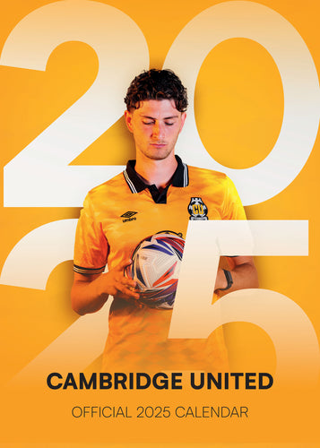 Cambridge United FC Official 2025 A3 Yellows U's Football Wall Calendar