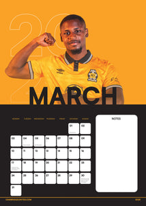 Cambridge United FC Official 2025 A3 Yellows U's Football Wall Calendar