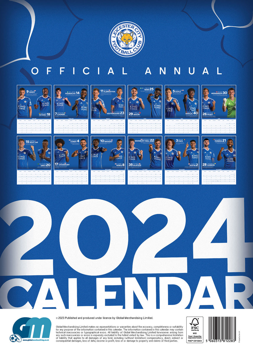 Leicester City FC Calendar 2024 Official A3 Wall Calendar The Foxes ...