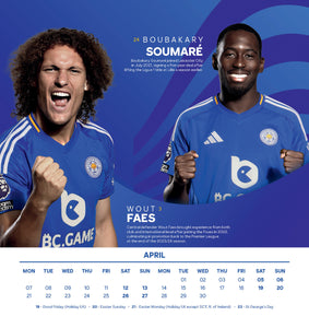 Leicester City FC Foxes Football Desk Calendar 2025