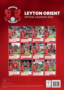 Leyton Orient FC Official 2025 A3 Wall Calendar