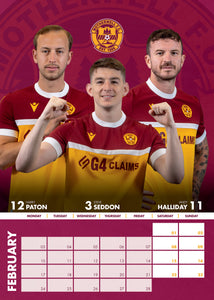 Motherwell FC Official 2025 A3 Wall Calendar