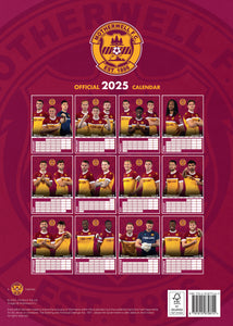 Motherwell FC Official 2025 A3 Wall Calendar