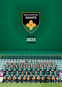 Northampton Saints Rugby Club Official 2025 A3 Wall Calendar