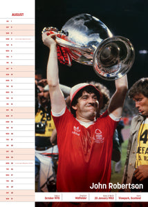 Nottingham Forest Legends 2025 A3 Wall Calendar