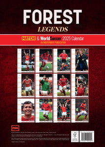 Nottingham Forest Legends 2025 A3 Wall Calendar