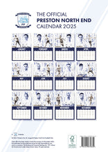 Load image into Gallery viewer, Preston North End FC Official 2025 A3 Lilywhites Football Wall Calendar