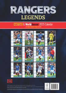 Rangers Legends 2025 Rangers Wall Calendar