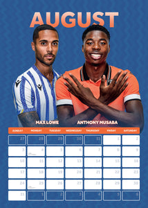 Sheffield Wednesday Official 2025 A3 The Owls Football Wall Calendar