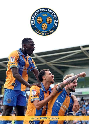 Shrewsbury Town FC Official 2025 A3 Shrews Football Wall Calendar