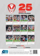 Load image into Gallery viewer, St Helens Official 2025 A3 Rugby League Wall Calendar